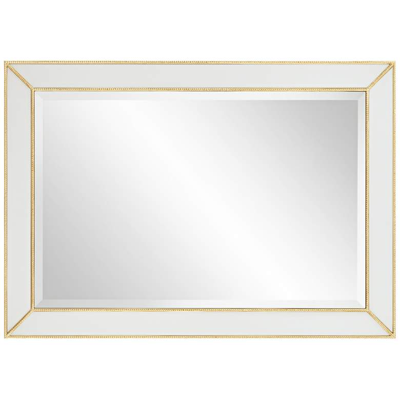 Image 5 Roseau Glossy Gold Leaf 24 inch x 34 inch Rectangular Wall Mirror more views