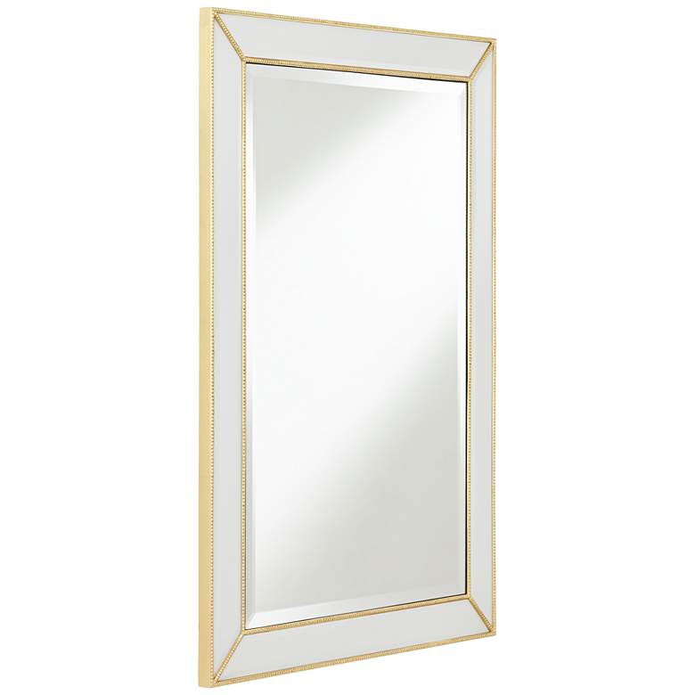 Image 6 Roseau Glossy Gold Leaf 24" x 34" Rectangular Wall Mirror more views