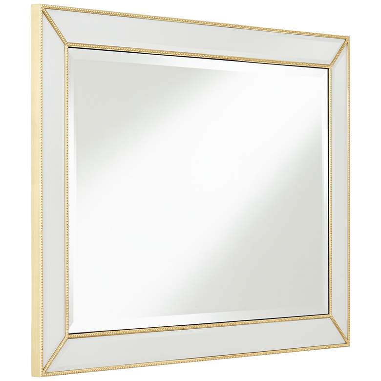 Image 7 Roseau Glossy Gold Leaf 24" x 34" Rectangular Wall Mirror more views