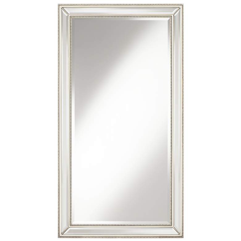 Image 3 Roseau Palais Silver 32 1/2" x 59 1/2" Beaded Mirror