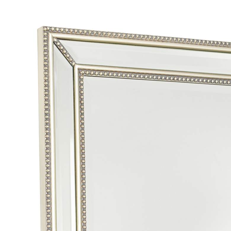 Image 4 Roseau Palais Silver 32 1/2 inch x 59 1/2 inch Beaded Mirror more views