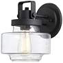 2_Rosecrans 9 3/4" High Sand Black Outdoor Wall Light
