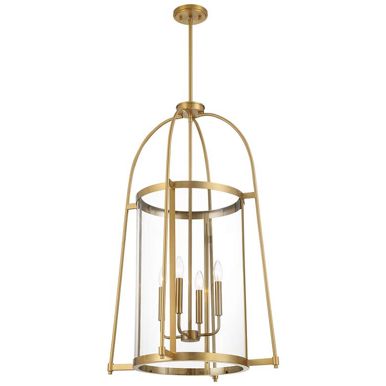 Image 3 Rosedale 4-Light Pendant in Warm Brass more views