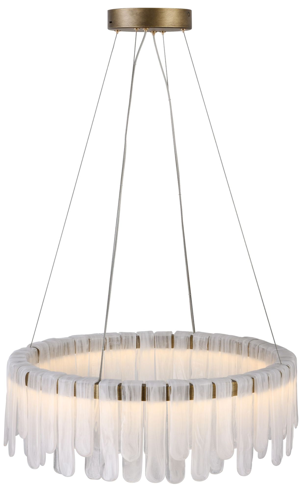 Image 2 Roselle 25" Wide Legacy Brass Pendant more views