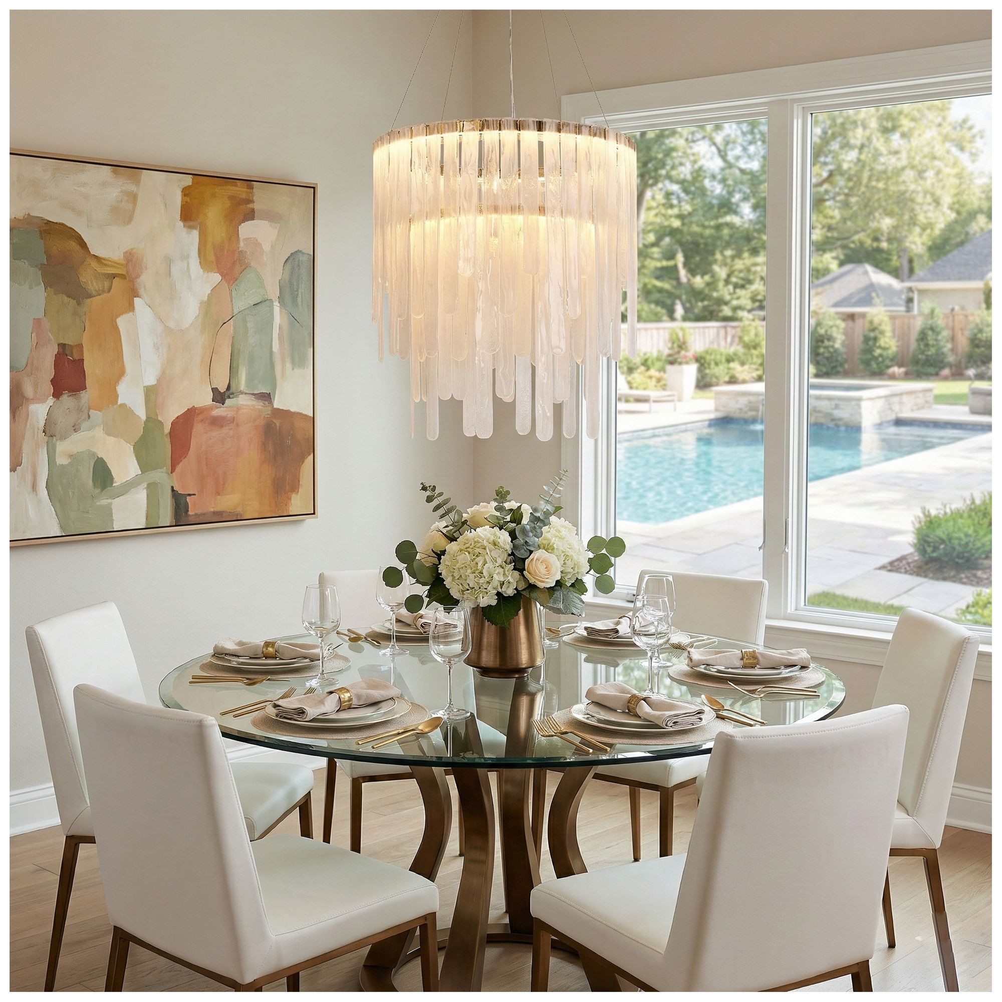 Image 6 Roselle 28" Wide Legacy Brass LED Chandelier more views