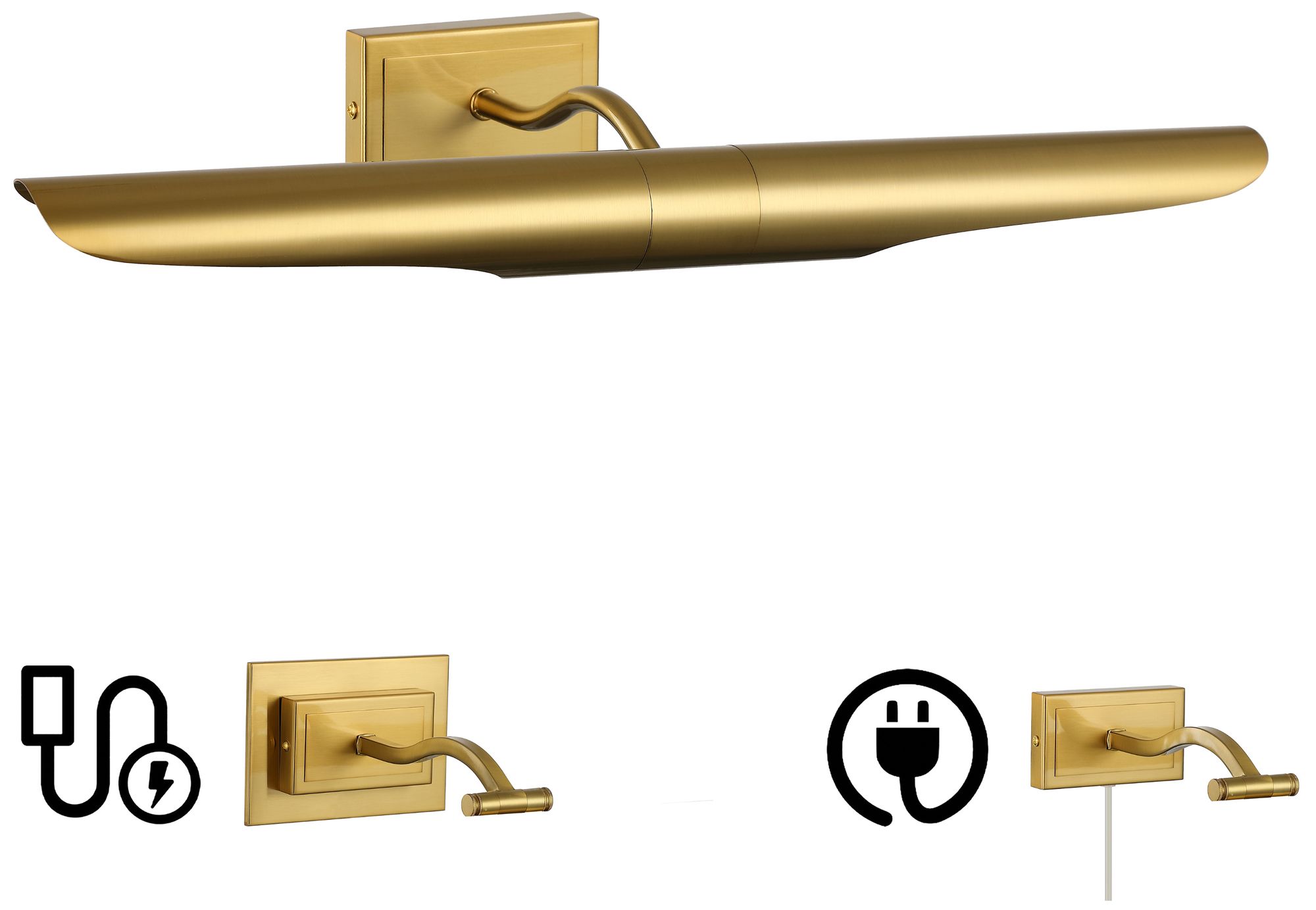 Image 2 Roselyn 22" Wide 2-Light Aged Brass Picture Light more views
