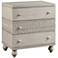 Roselyne 28" Wide Antique White Wood 3-Drawer Nightstand