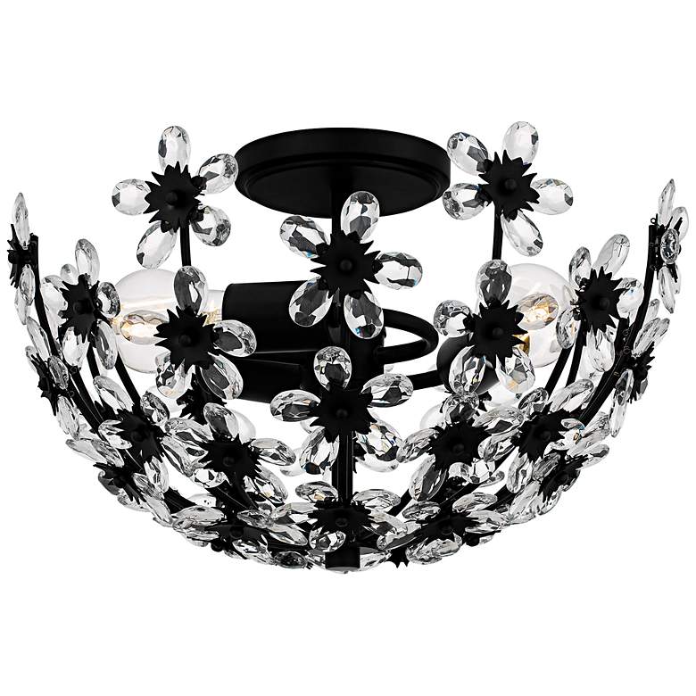 Image 1 Rosemary 3-Light Matte Black Semi-Flush Mount