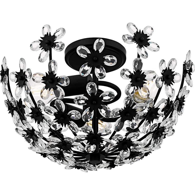 Image 4 Rosemary 3-Light Matte Black Semi-Flush Mount more views