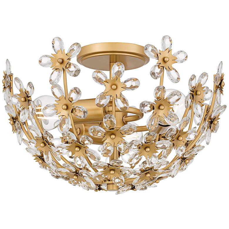Image 1 Rosemary 3-Light Soft Gold Semi-Flush Mount