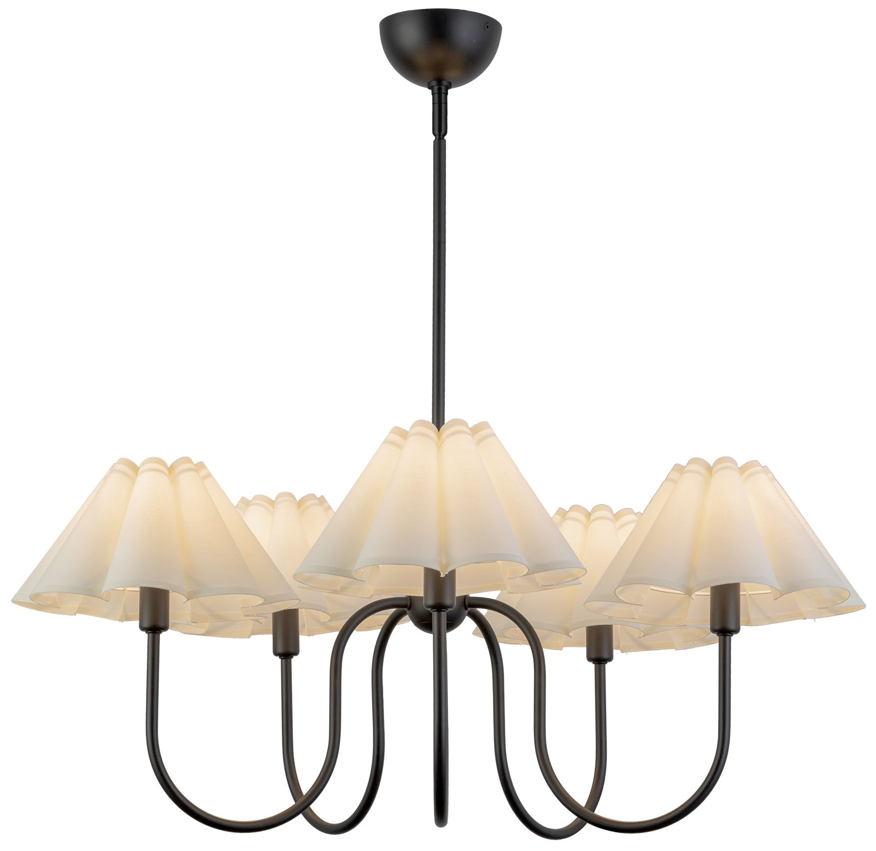 Image 2 Rosemary 31 1/4" Wide Matte Black 5-Light Chandelier more views