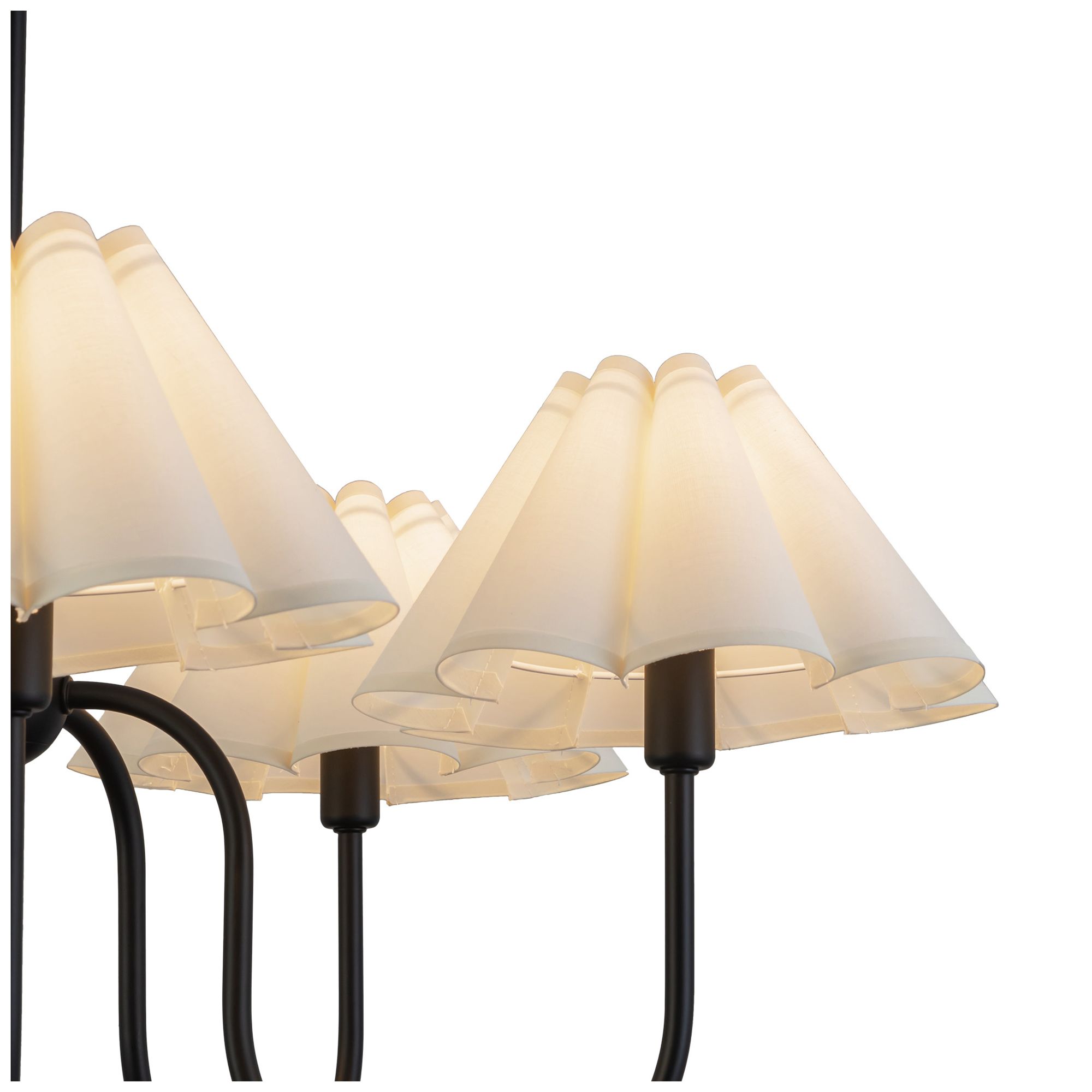 Image 3 Rosemary 31 1/4" Wide Matte Black 5-Light Chandelier more views
