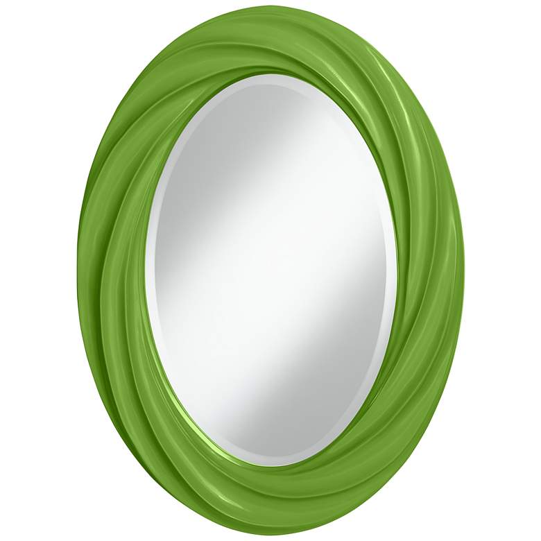 Image 1 Rosemary Green 30 inch High Oval Twist Wall Mirror