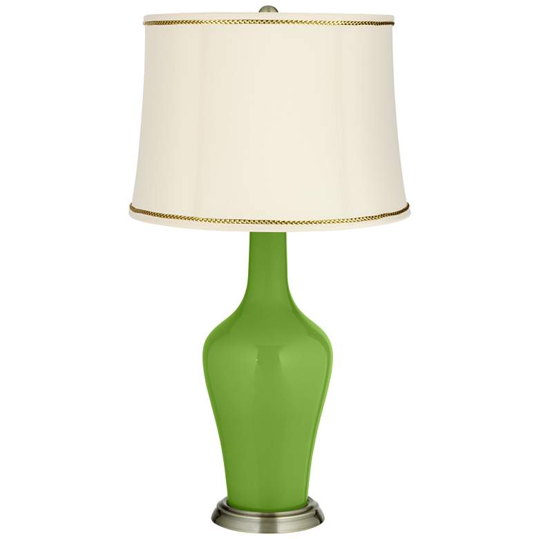 Image 1 Rosemary Green Anya Table Lamp with President&#39;s Braid Trim