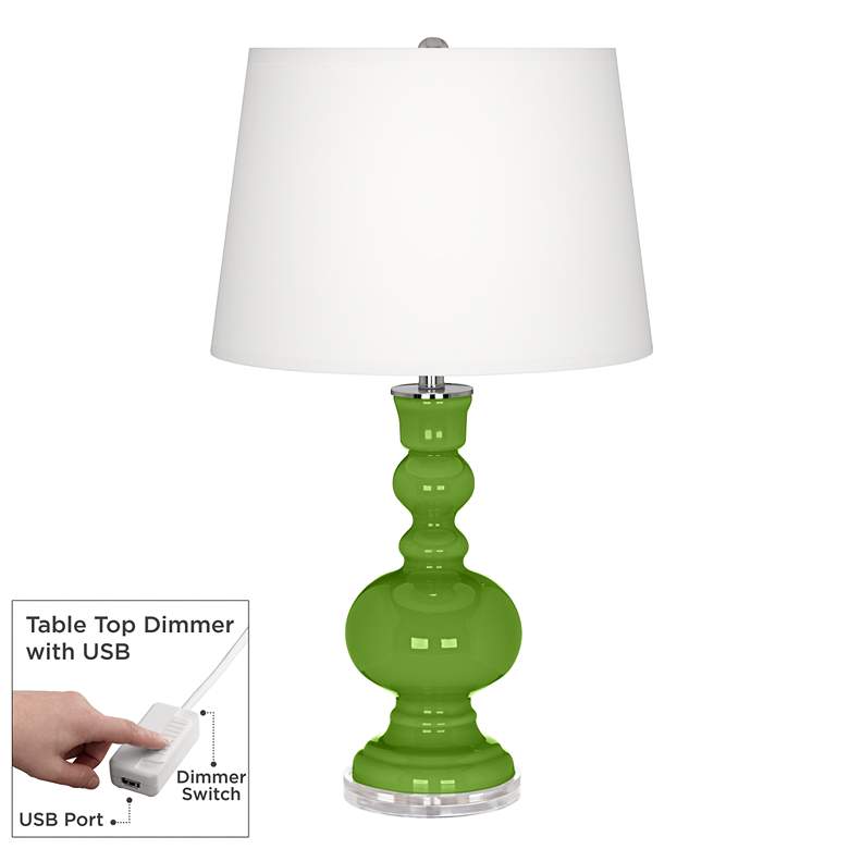 Image 1 Rosemary Green Apothecary Table Lamp with Dimmer