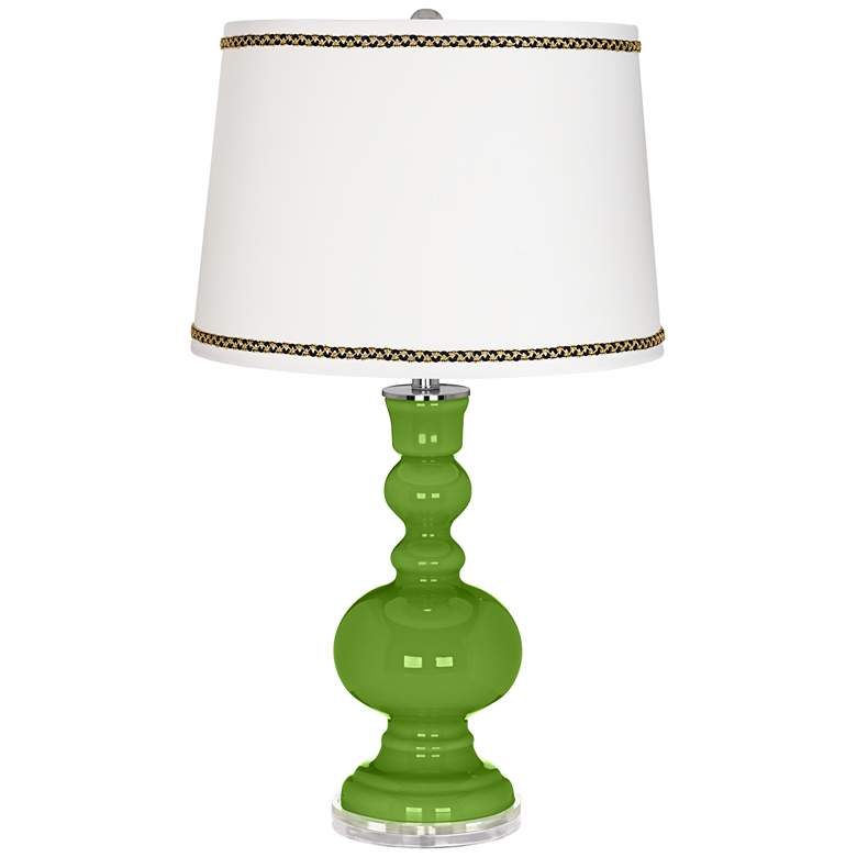 Image 1 Rosemary Green Apothecary Table Lamp with Ric-Rac Trim