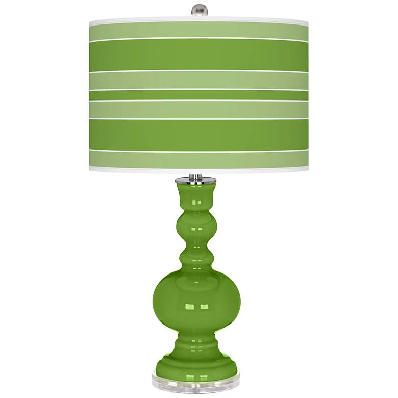 Image 1 Rosemary Green Bold Stripe Apothecary Table Lamp