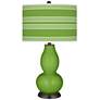 Rosemary Green Bold Stripe Double Gourd Table Lamp