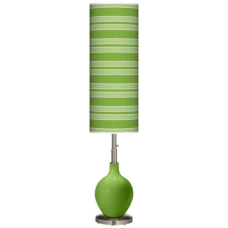 Image 1 Rosemary Green Bold Stripe Ovo Floor Lamp