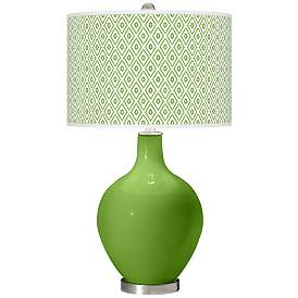 Image1 of Rosemary Green Diamonds Ovo Table Lamp