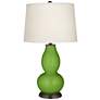 Rosemary Green Double Gourd Glass Table Lamp from Color Plus