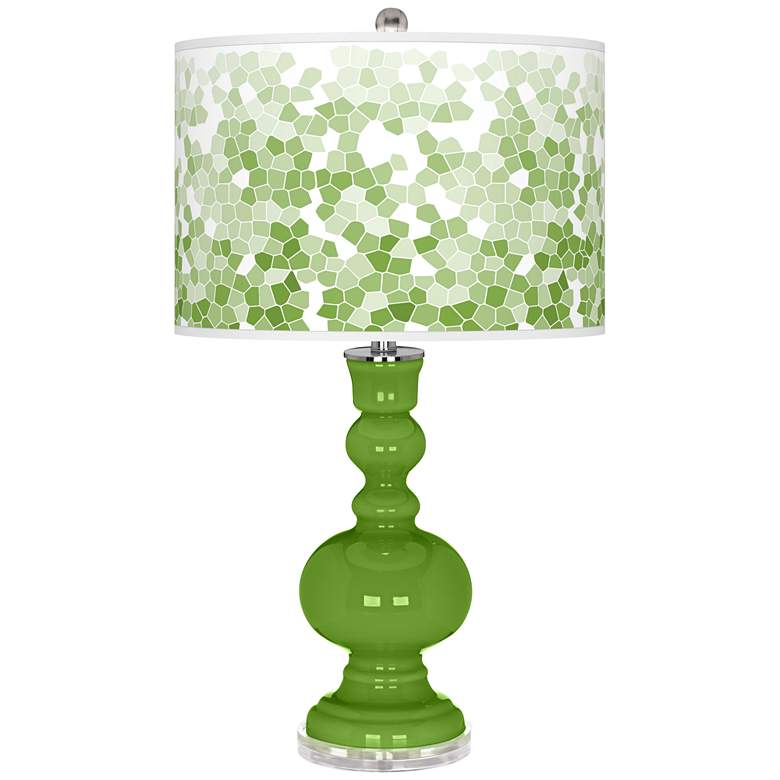 Image 1 Rosemary Green Mosaic Giclee Apothecary Table Lamp