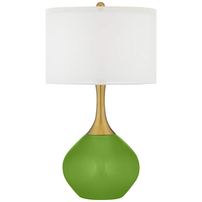 Image 1 Rosemary Green Nickki Brass Modern Table Lamp
