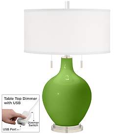 Image1 of Rosemary Green Toby Table Lamp with Dimmer