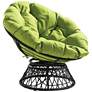 Rosemond Green Button-Tufted Adjustable Swivel Papasan Chair