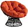 Rosemond Orange Tufted Adjustable Swivel Papasan Chair