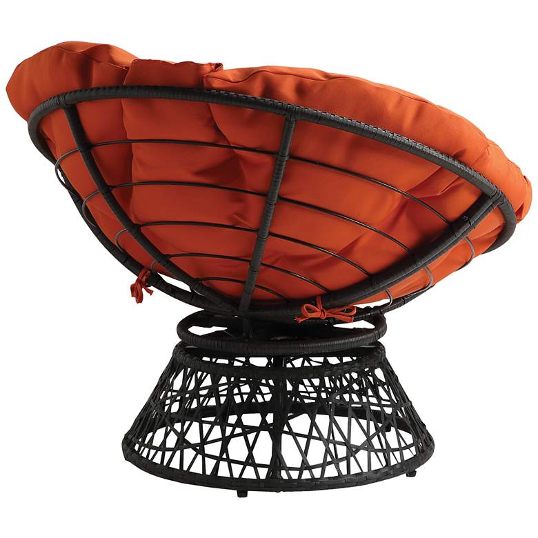 Image 4 Rosemond Orange Tufted Adjustable Swivel Papasan Chair more views