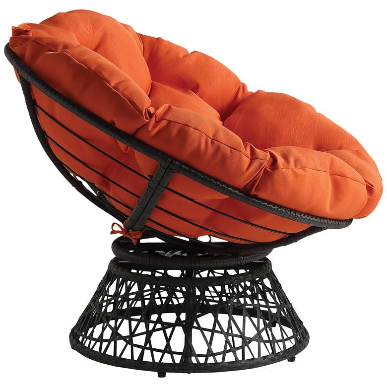 Image 5 Rosemond Orange Tufted Adjustable Swivel Papasan Chair more views