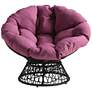 Rosemond Purple Tufted Adjustable Swivel Papasan Chair