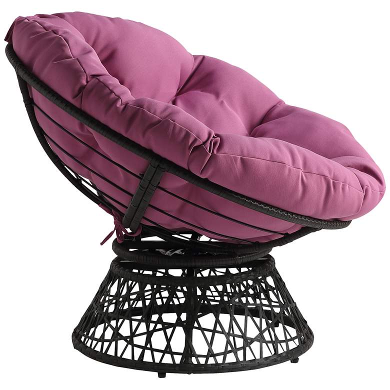 Image 5 Rosemond Purple Tufted Adjustable Swivel Papasan Chair more views