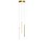 Rosemont 8.25" Wide 3-Light Satin Brass LED Pendant
