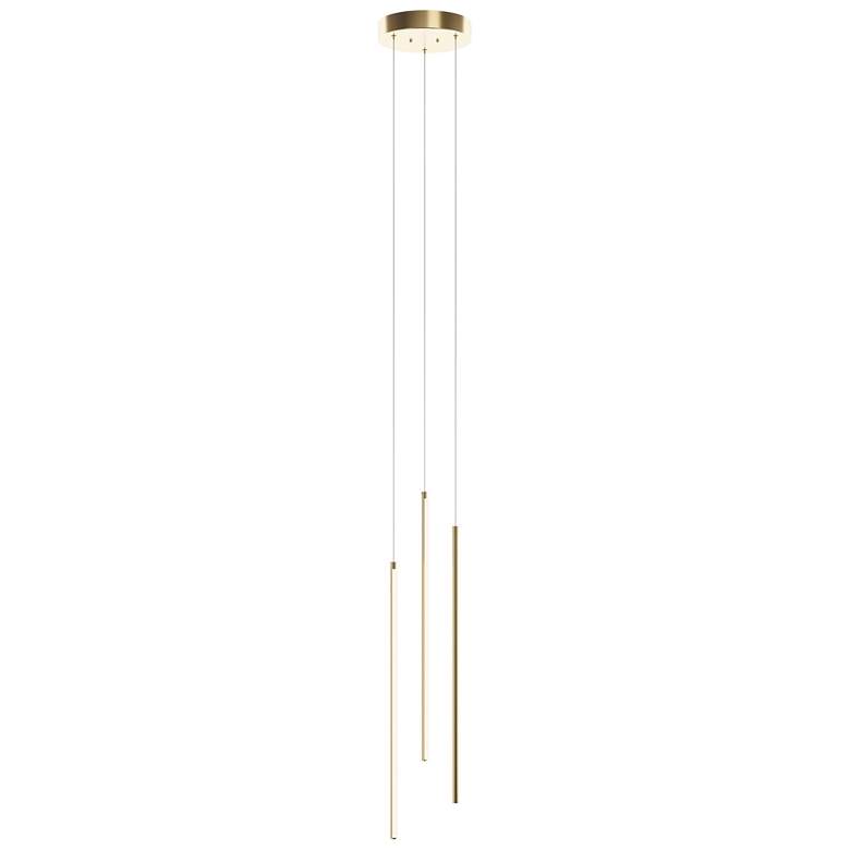 Image 1 Rosemont 8.25 inch Wide Satin Brass LED Pendant