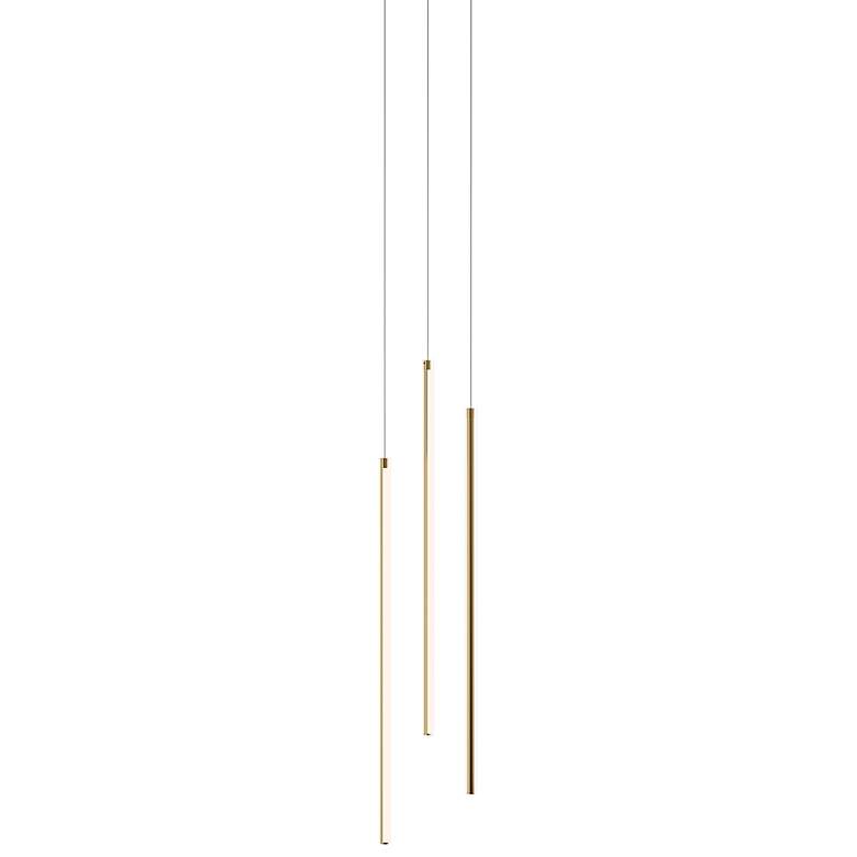 Image 2 Rosemont 8 1/4" Wide Satin Brass Multi-Light LED Pendant