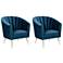 Rosemont Accent Chair in Blue and Gold (Set of 2)