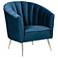 Rosemont Blue and Gold Velvet Accent Chair