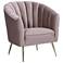 Rosemont Blush and Gold Velvet Accent Chair