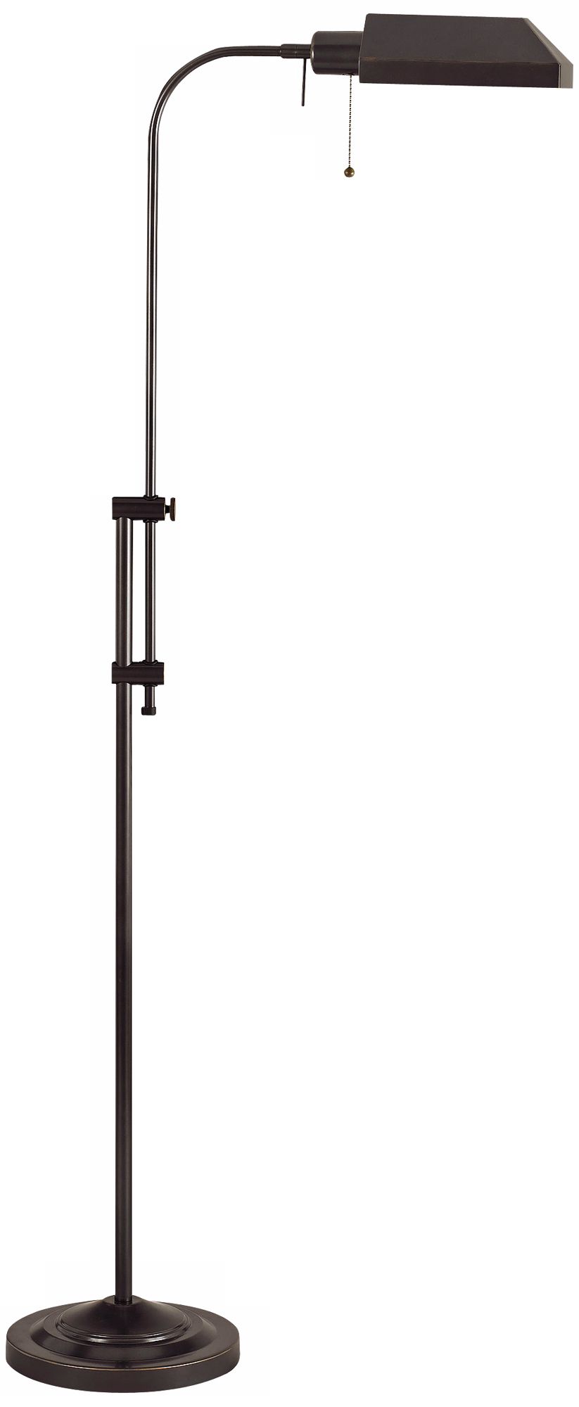 Rosemont Dark Bronze Adjustable Pole Pharmacy Metal Floor Lamp