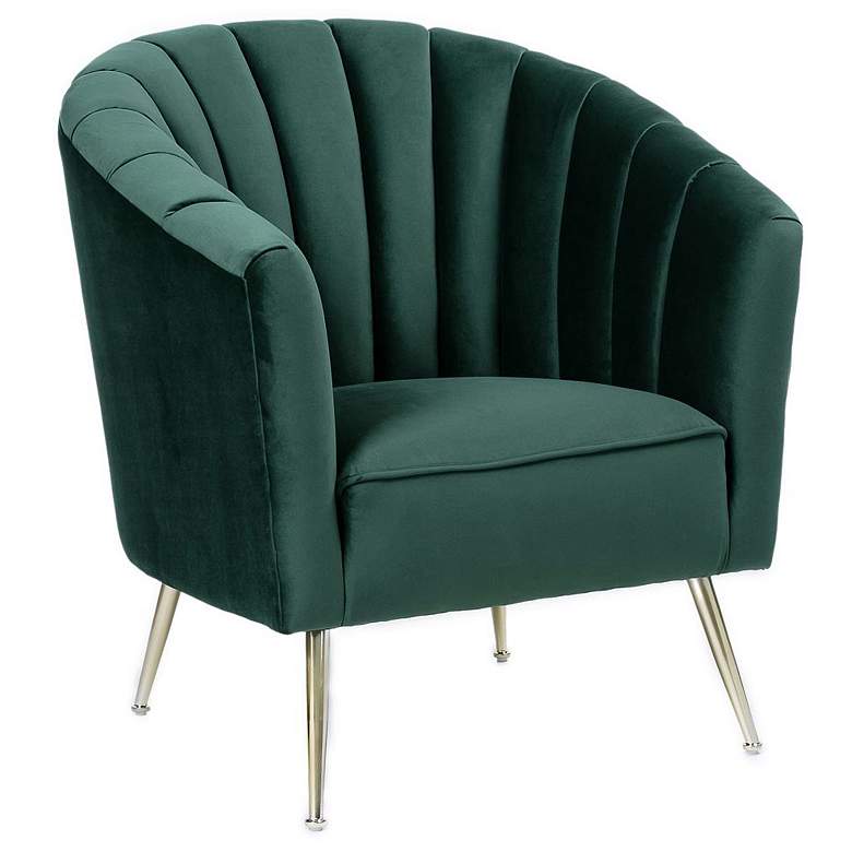 Image 1 Rosemont Green and Gold Velvet Accent Chair