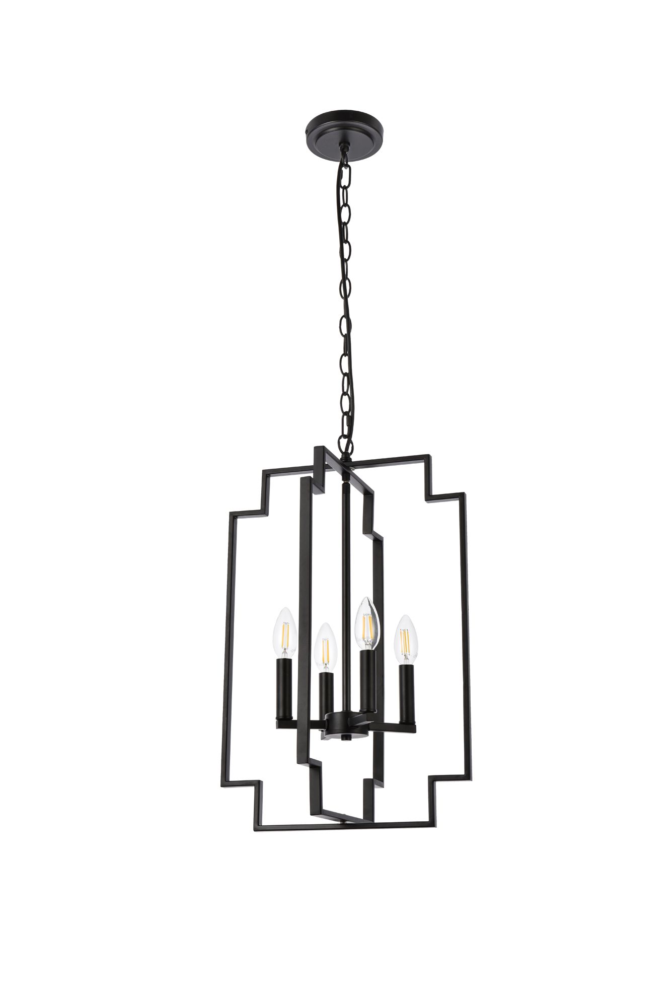 Rosenfeld 4 Lts Pendant In Black