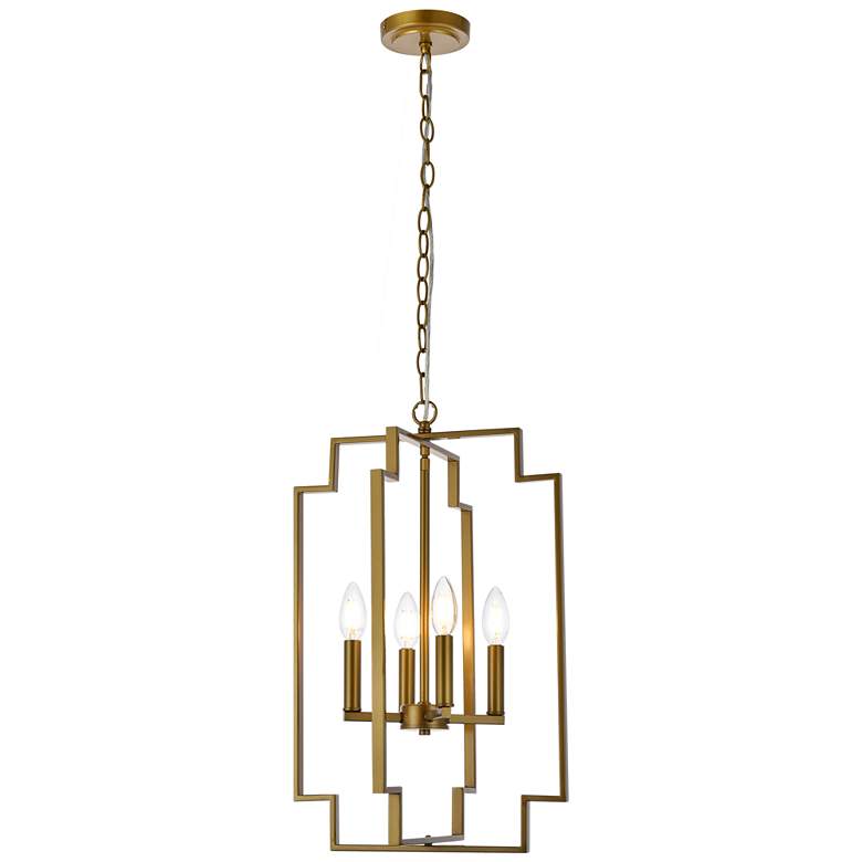 Image 1 Rosenfeld 4 Lts Pendant In Brass