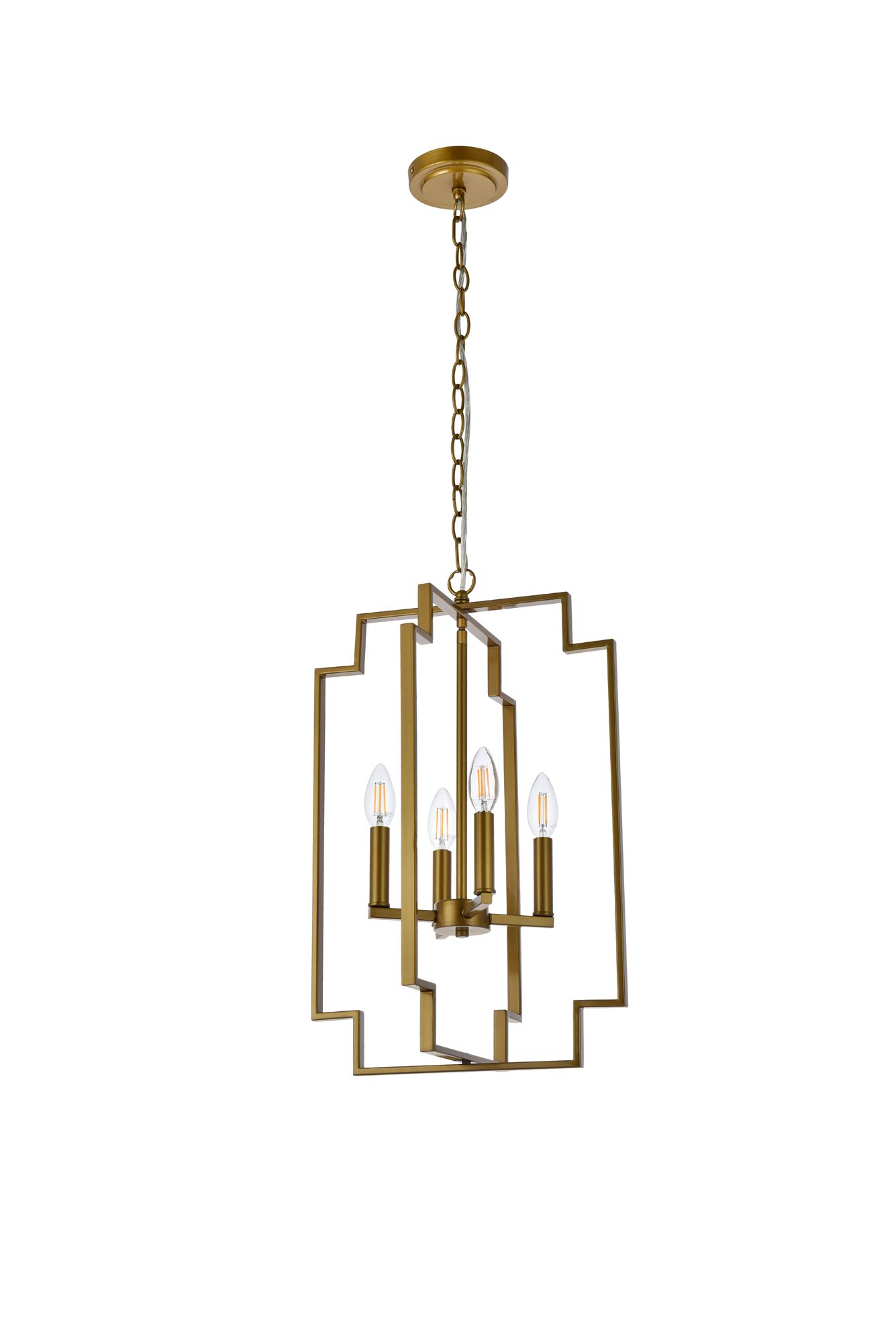 Rosenfeld 4 Lts Pendant In Brass