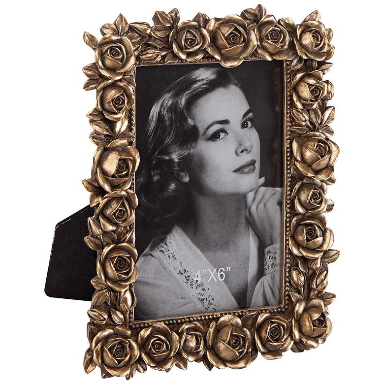 Image 1 Roses Picture Frame in Antique Gold