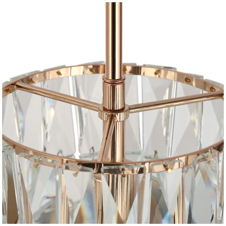 Image 4 Rosgloy 1-Light Cylinder Crystal Pendant Light more views
