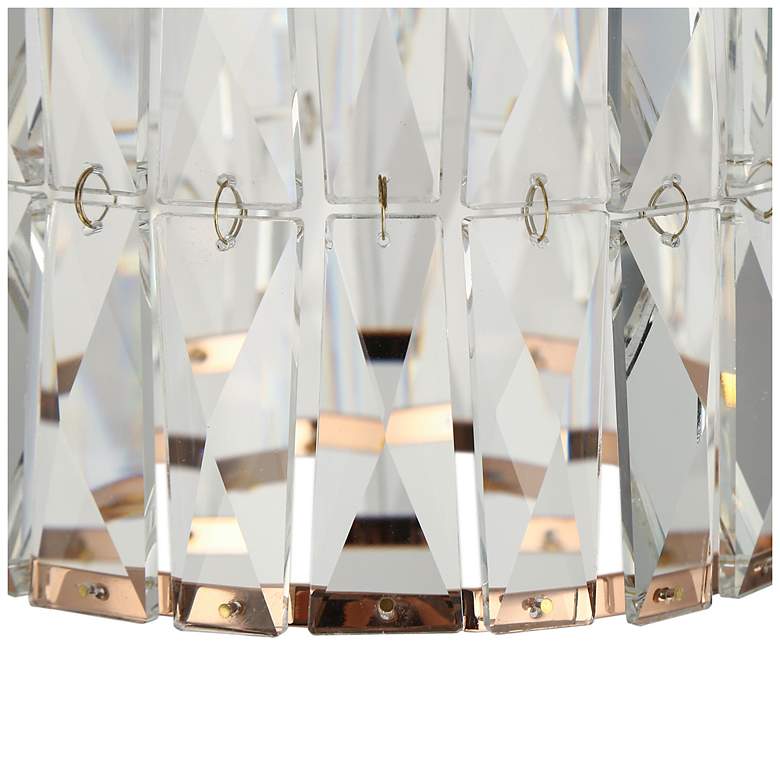 Image 5 Rosgloy 1-Light Cylinder Crystal Pendant Light more views