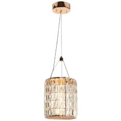 Rosgloy 1-Light Gold Crystal LED Pendant Light