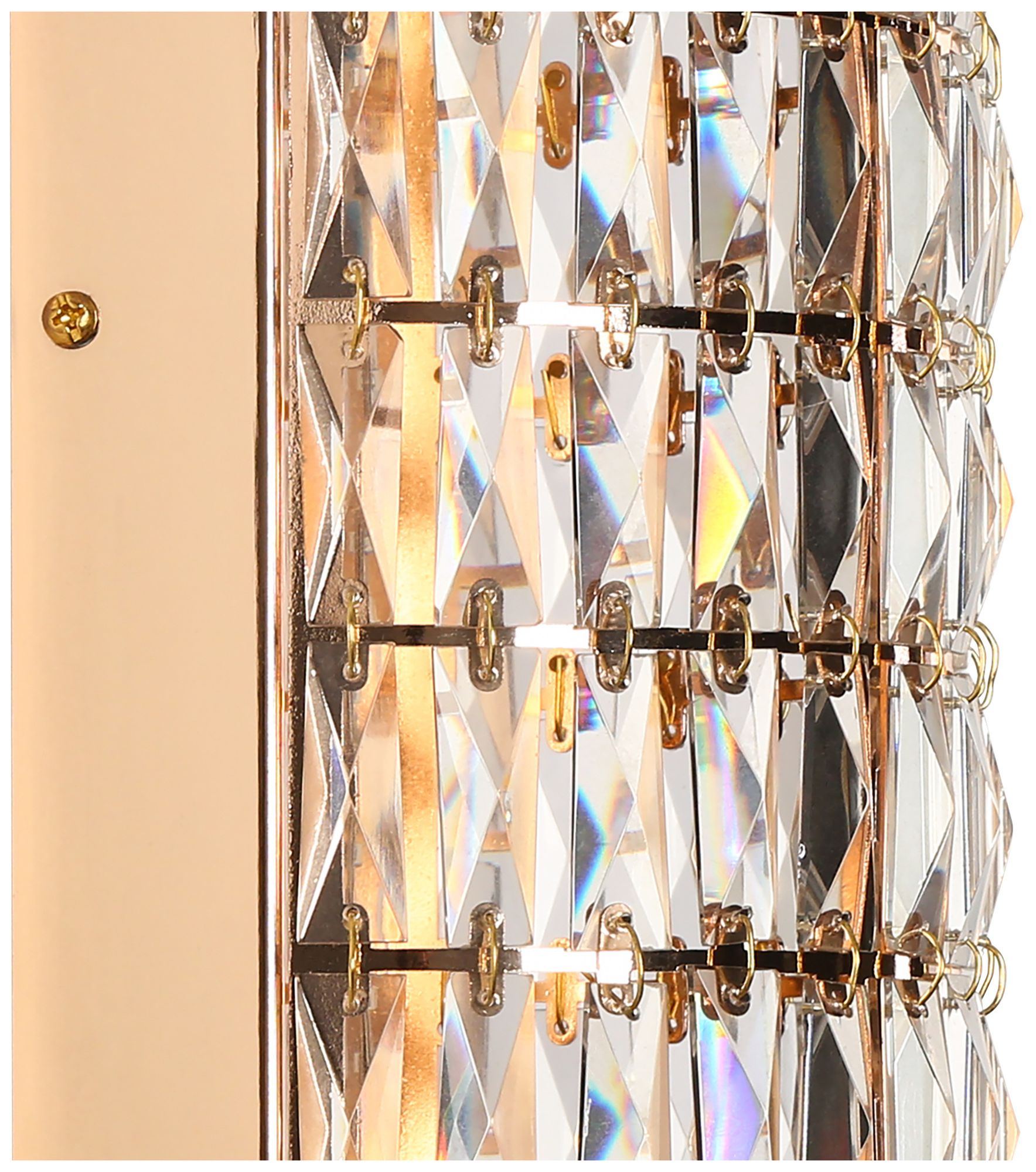 Image 4 Rosgloy 1-Light Gold Crystal LED Wall Sconces - Made to Order more views